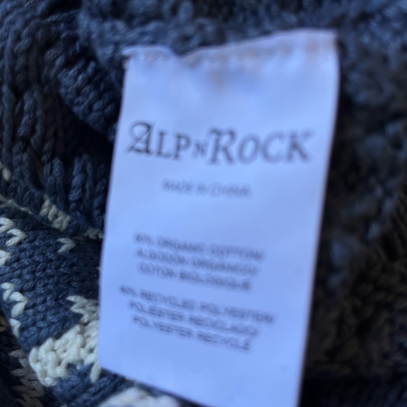 Alp N Rock Selena Fair Isle Sweater Chunky Heather Blue Oversize S NWT - Picture 4 of 5